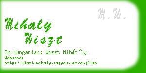 mihaly wiszt business card